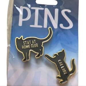 Stay at Home & Cat Lady Pins